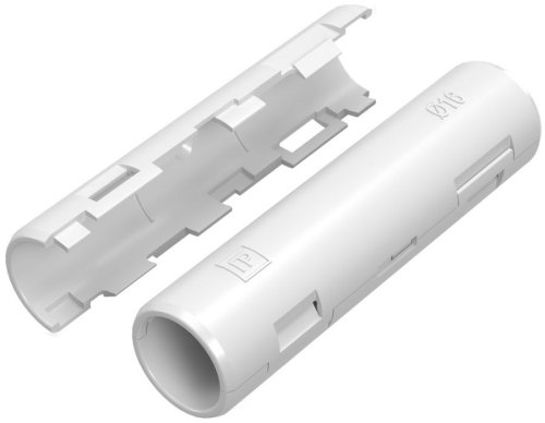 Муфта разборная атмосферостойкая ПВХ Промрукав Д=16 IP40 белый фото Муфта разборная атмосферостойкая ПВХ Промрукав Д=16 IP40 белый картинка